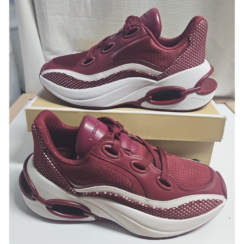 Michael Kors Women's‎ Toni Trainer Textile /leather upper Mulberry US 7 sneakers